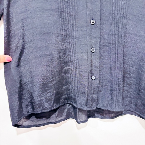 BANANA REPUBLIC Black semi-sheer blouse - Picture 7 of 8